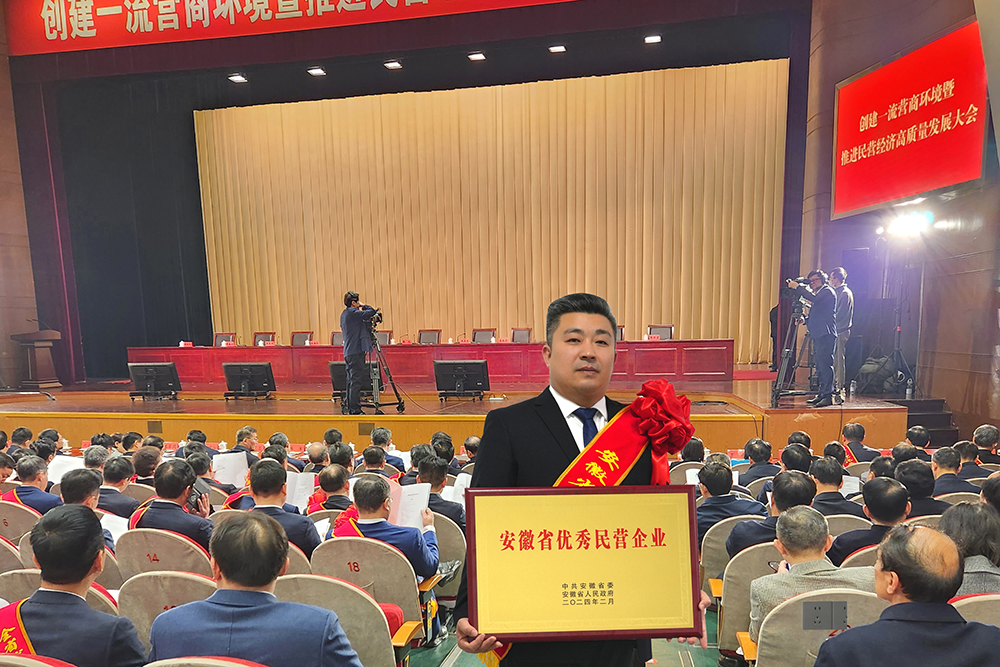 安徽省新春**會(huì)，豪家股份榮獲“安徽省百名優(yōu)秀民營(yíng)企業(yè)”稱號(hào)